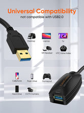 Active USB 3.0 Extension Cable, 5 M USB Male to Female Cable with Signal Amplification Compatible with Oculus Rift/Quest/Quest 2 Vr/Link, Valve Index VR, Xbox One, Printers Etc. Black