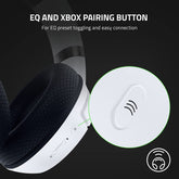 Kaira Wireless Gaming Headset for Xbox Series X|S, Xbox One: Triforce Titanium 50Mm Drivers - Cardioid Mic - Breathable Memory Foam Ear Cushions - EQ Pairing Button - Windows Sonic - White