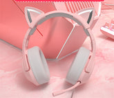 Head-Mounted Gaming Gaming Cute Girls Wired Computer Headset