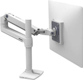 – LX Monitor Arm, Single Monitor Desk Mount – Fits Flat Curved Ultrawide Computer Monitors up to 34 Inches, 7 to 25 Lbs, VESA 75X75Mm or 100X100Mm – Tall Pole, White