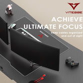 63 Inch Ergonomic Gaming Desk, Z Shaped Office PC Computer Desk with Large Mouse Pad, Gamer Tables Pro with USB Gaming Handle Rack, Stand Cup Holder and Headphone Hook, Black