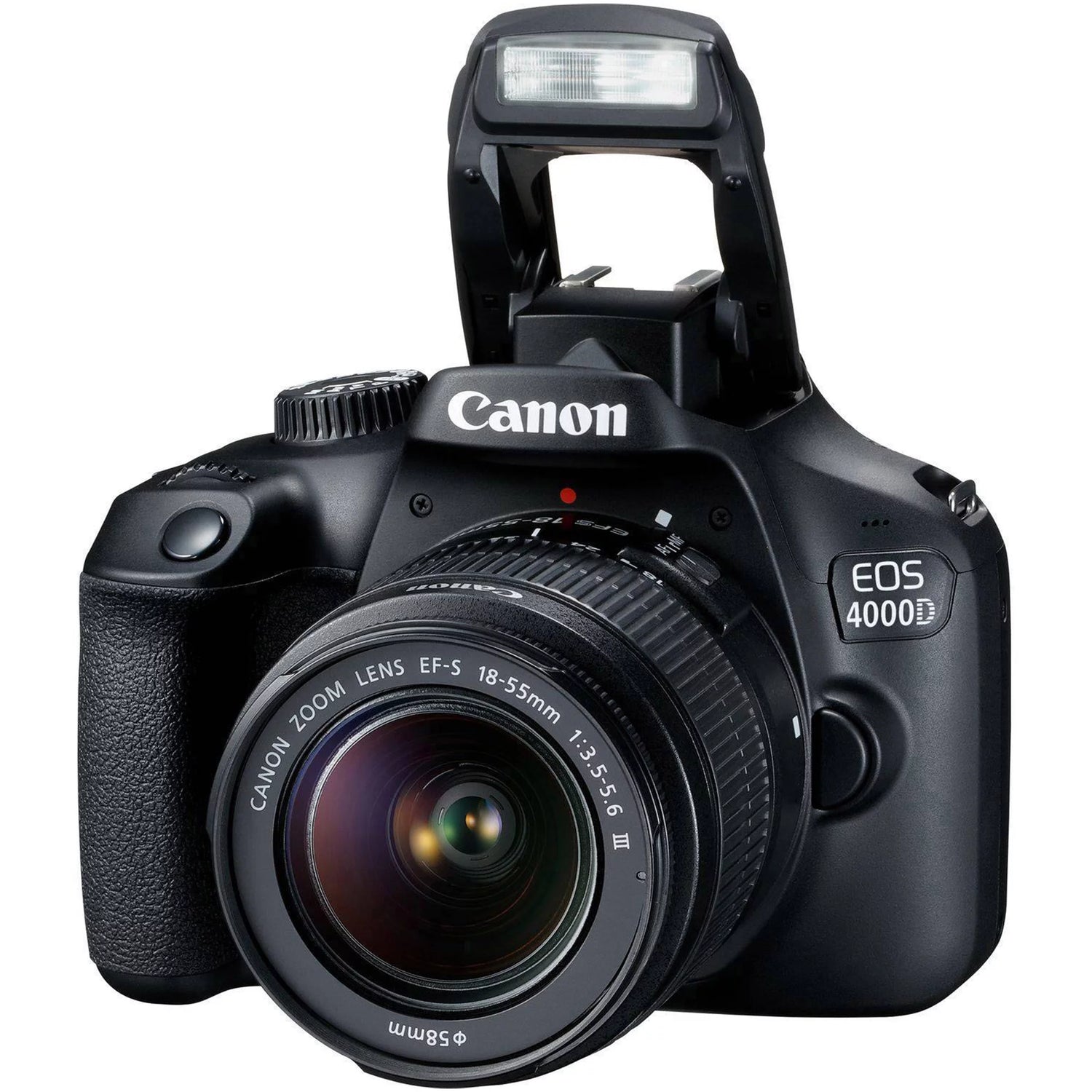 Canon EOS 4000D / Rebel T100 DSLR Camera + EF-S 18-55Mm Lens + Sandisk 64GB Memory Card +  Bundle (International Model)